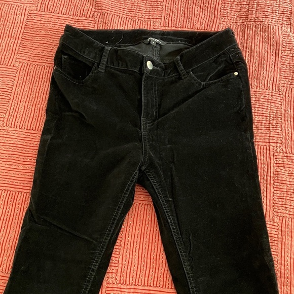 Women’s size 4 black soft velour pants - Picture 3 of 14
